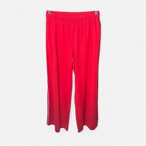 YITTY by Lizzo Red Side Stripe Wide Leg Lounge Pants Women's Size Small